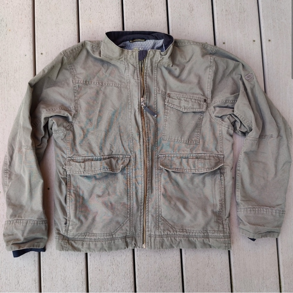 Mountain Hardware Army Green Military Utility Jacket Zip Up Coat Men’s MEDIUM